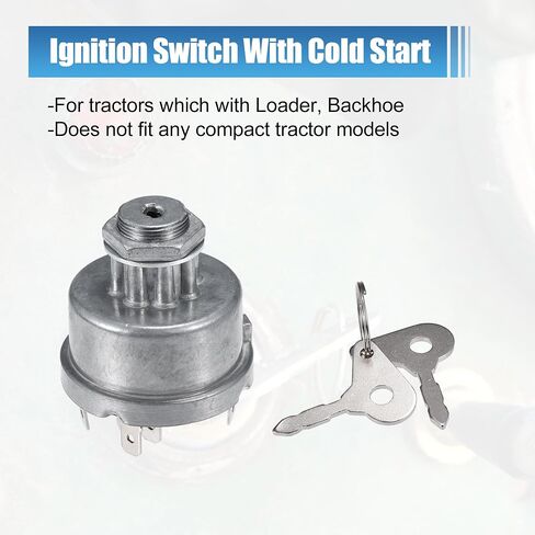uxcell Tractor Ignition Lock Cylinder Key Switch W/ 2 Keys 35A & 7 Terminals for Ford 2000 3000 4000 5000 6000 7000 4830 to 4/91 for Ford TW5 TW10 TW15 Ignition Switch with Cold Start in Saudi Arabia
