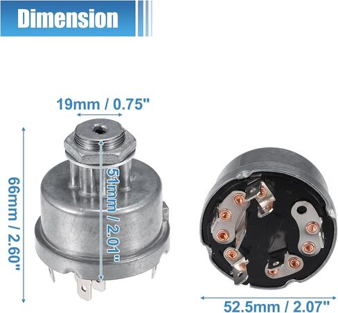 uxcell Tractor Ignition Lock Cylinder Key Switch W/ 2 Keys 35A & 7 Terminals for Ford 2000 3000 4000 5000 6000 7000 4830 to 4/91 for Ford TW5 TW10 TW15 Ignition Switch with Cold Start in Saudi Arabia