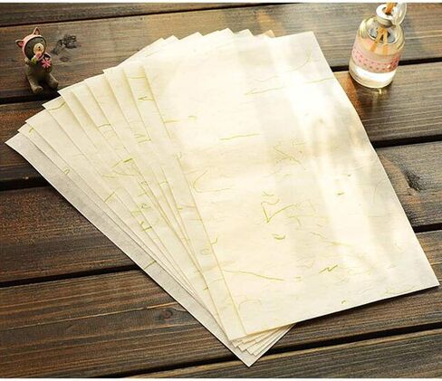 STOBOK 40pcs Chinese Calligraphy Paper Natural Plant Flower Brush Rice Paper Craft Hand Made Art Tissue Xuan Paper Letter Writing Paper |28x17x0.01cm in Saudi Arabia