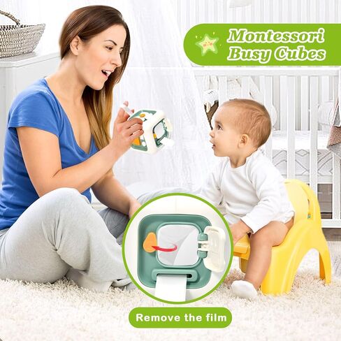 ألعاب ZGLYMUS Montessori لعمر سنة واحدة، ألعاب مكعبات الأنشطة الحسية للأطفال الصغار 1-3، لعبة تعليمية تعليمية للأطفال من عمر 6 9 12 18 شهرًا، ألعاب سفر بالطائرة للأطفال بعمر 1-2 سنة in Kuwait