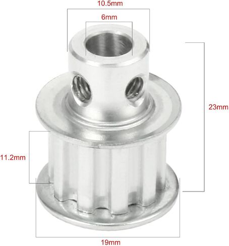 uxcell Aluminum 10 Teeth 5mm Bore 5.08mm Pitch Timing Belt Pulley for 10mm Belt in Saudi Arabia