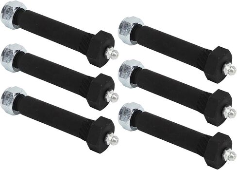 Trailer Spring Shackle Bolt, High Strength 9/16in Trailer Leaf Spring Eye Wet Bolt 6Pcs Steel Grease Type with Locknut for 2000 3500 5200 6000 7000 Axles in Saudi Arabia