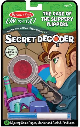 Melissa & Doug On the Go Secret Decoder Activity Book - The Case of the Slippery Flippers in Saudi Arabia