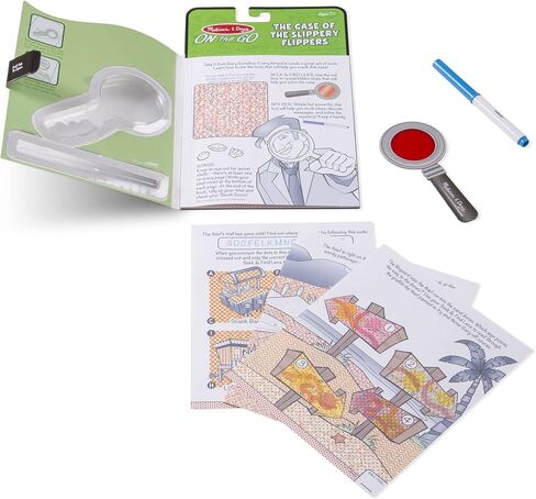 Melissa & Doug On the Go Secret Decoder Activity Book - The Case of the Slippery Flippers in Saudi Arabia