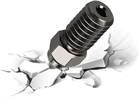 2 حزمة من الفوهات الفولاذية الصلبة M6 عالية السرعة للطابعة ثلاثية الأبعاد Ender 3 V3 SE، Ender 5 (0.4 مم) in Kuwait