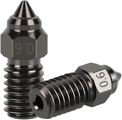 2 حزمة من الفوهات الفولاذية الصلبة M6 عالية السرعة للطابعة ثلاثية الأبعاد Ender 3 V3 SE، Ender 5 (0.4 مم) in Kuwait