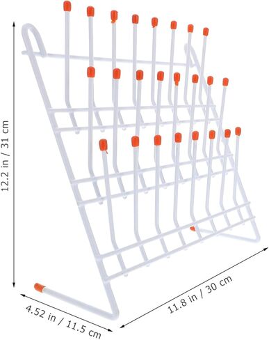 UKCOCO drying racks - Wall Mounted Laboratory Draining Rack for equipment, Wall-Mount or Free-Standing laboratory drying rack 24 Pegs, metal glassware drying rack for Laboratory in Kuwait