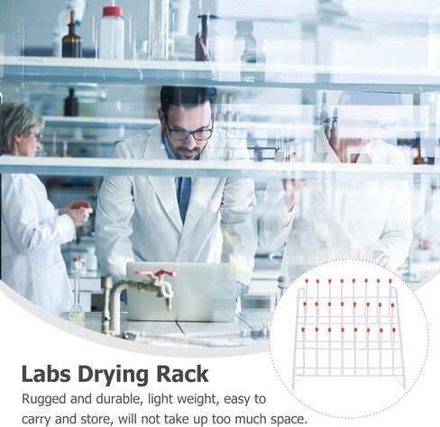 UKCOCO drying racks - Wall Mounted Laboratory Draining Rack for equipment, Wall-Mount or Free-Standing laboratory drying rack 24 Pegs, metal glassware drying rack for Laboratory in Kuwait