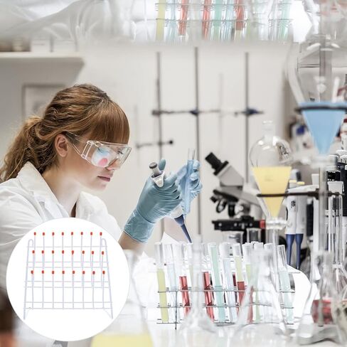 UKCOCO drying racks - Wall Mounted Laboratory Draining Rack for equipment, Wall-Mount or Free-Standing laboratory drying rack 24 Pegs, metal glassware drying rack for Laboratory in Kuwait