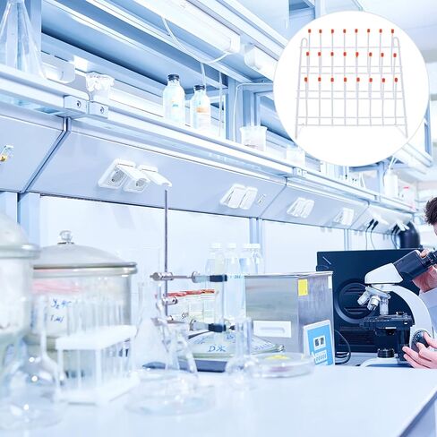 UKCOCO drying racks - Wall Mounted Laboratory Draining Rack for equipment, Wall-Mount or Free-Standing laboratory drying rack 24 Pegs, metal glassware drying rack for Laboratory in Kuwait