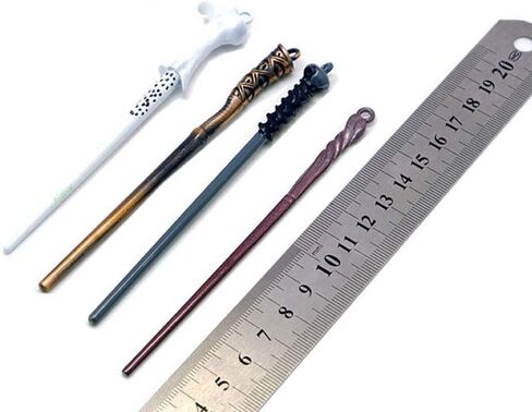 SpyShop Mini Magice Keychian Wands Set -11PCS /Set Creative Cosplay Magic Wands Stick with Metal Core Magical Wands with Keychain Necklace Collection Set in Kuwait