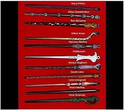 SpyShop Mini Magice Keychian Wands Set -11PCS /Set Creative Cosplay Magic Wands Stick with Metal Core Magical Wands with Keychain Necklace Collection Set in Kuwait