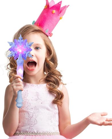 Snowflake Wand: Princess Light Up Glow Wand for Christmas Halloween Party Supplies in Kuwait