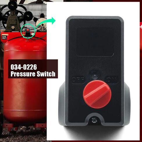 Air Compressor Pressure Switch 105-135PSI 4 Port Replace 034-0226 Industrial Air Tool Parts Compatible with Porter Cable Craftsman Powermate Air Compressor in Kuwait
