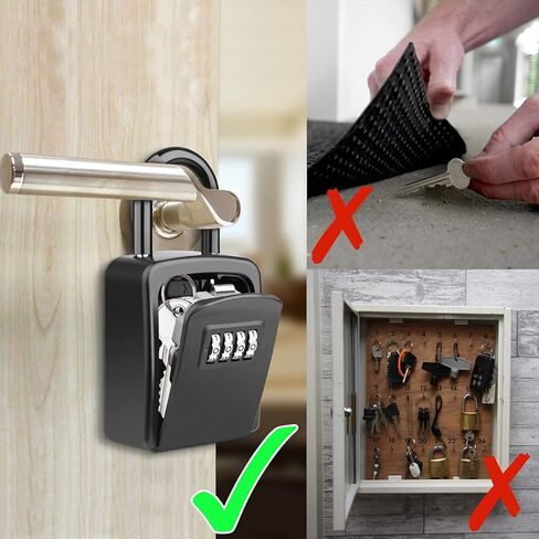 Diyife Key Lock Box Wall Mounted, [5 Keys Capacity] Portable Lock Box for House Key, Resettable Outdoor Lock Box,Waterproof Key Safe Storage Lock Box,Key Hiders for Home Garage Office,Indoor,Outdoor in Saudi Arabia
