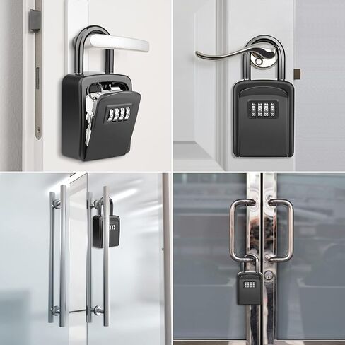 Diyife Key Lock Box Wall Mounted, [5 Keys Capacity] Portable Lock Box for House Key, Resettable Outdoor Lock Box,Waterproof Key Safe Storage Lock Box,Key Hiders for Home Garage Office,Indoor,Outdoor in Saudi Arabia
