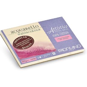 Honsell Fabriano Artistico Extra White Watercolor Block, 140 lb./300 GSM, Hot Press, 25 Sheets, 5" x 7", 12,5 x 18 cm in Kuwait