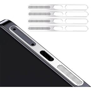 غطاء لاصق لسماعات الأذن لهاتف Samsung Galaxy S25 Ultra مضاد للغبار - 4 قطع / فضي in Kuwait
