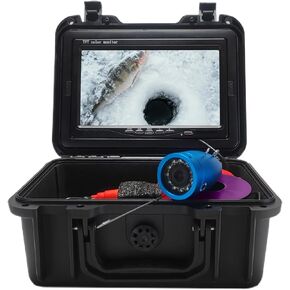 Asixxsix Underwater Fishing Camera, 1024X600 Portable Fish Finder with 7 Inch IPS Color Screen, 1000TVL Camera, 10000mAH Battery, Ice Fishing Camera for Ice Lake Boat Kayak Fishing in Kuwait