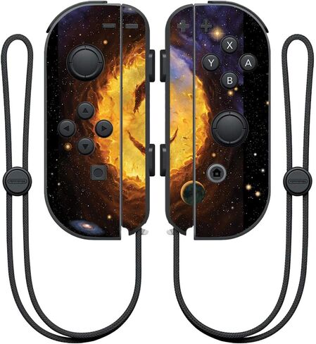 MightySkins Skin Compatible with Nintendo Joy-Con Controller - Galaxy Smile | Protective, Durable, and Unique Vinyl Decal wrap Cover | Easy to Apply, Remove, and Change Styles | Made in The USA in Saudi Arabia