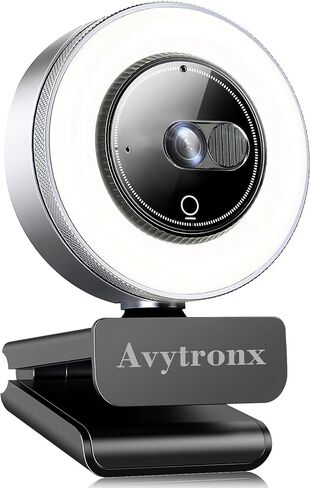 2K Webcam for PC with Microphone & Built-in Light, USB Computer Camera for PC/Laptop/Mac/Monitor, Streaming Webcam with Privacy Cover for Zoom/Skype/Teams/Video Calling/Conference/Online Classes in Saudi Arabia