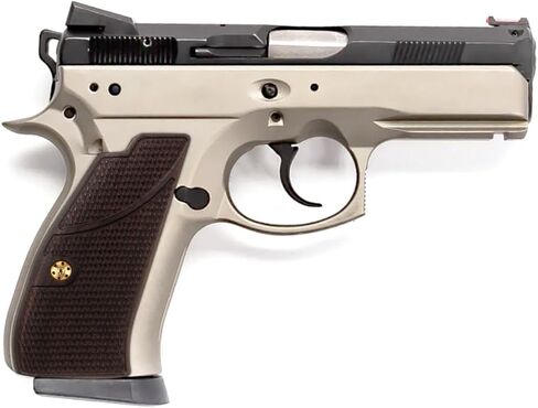 Cool Hand Wood Grips for CZ 75/85 Compact, CZ P-01, P100, C100, Tristar T100, CZ PCR, CZ 75 D, Gold Screws Included, Checker Diamond Cut in Saudi Arabia