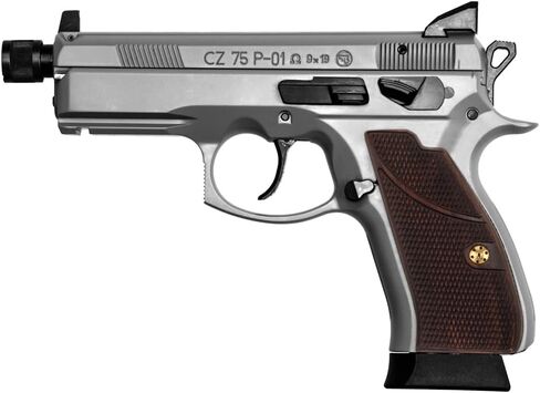 Cool Hand Wood Grips for CZ 75/85 Compact, CZ P-01, P100, C100, Tristar T100, CZ PCR, CZ 75 D, Gold Screws Included, Checker Diamond Cut in Saudi Arabia