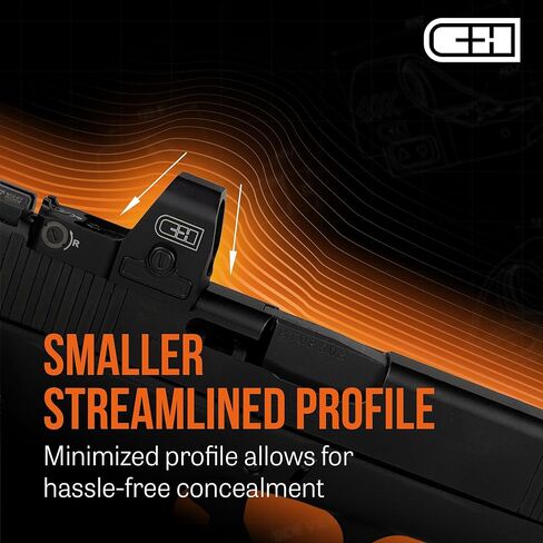 C+H EDC Micro Red Dot Sight لـ Glock 43X Red Dot Sights | 3 MOA مسدس تثبيت مباشر بصريات النقطة الحمراء لـ Glock 43X/48 MOS | ريد دوت اهتز مستيقظا مسدس البصرية in Kuwait