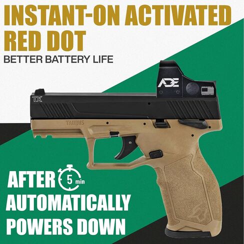 Ade Advanced Optics RD3-009-2 مشاهد النقطة الحمراء - تنبيه الحركة - مقاوم للماء والضباب - بصري للمسدس S/N: RD3-009-2 متوافق مع بصمة الطبيب/Vortex Venom/Buris Fastfire in Kuwait