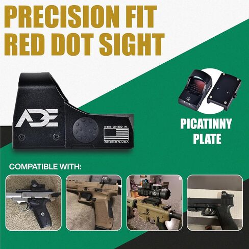 Ade Advanced Optics RD3-009-2 مشاهد النقطة الحمراء - تنبيه الحركة - مقاوم للماء والضباب - بصري للمسدس S/N: RD3-009-2 متوافق مع بصمة الطبيب/Vortex Venom/Buris Fastfire in Kuwait