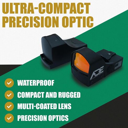 Ade Advanced Optics RD3-009-2 مشاهد النقطة الحمراء - تنبيه الحركة - مقاوم للماء والضباب - بصري للمسدس S/N: RD3-009-2 متوافق مع بصمة الطبيب/Vortex Venom/Buris Fastfire in Kuwait
