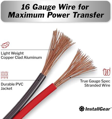 12 Gauge Speaker Wire 100ft - Deoxidized Copper OFC Speaker Wires 12 Gauge - Flexible Wire Cable with Polarity Marking - Soft Touch 12 AWG Wire for Audio, Amp and Home Theater Use - Brown in Saudi Arabia