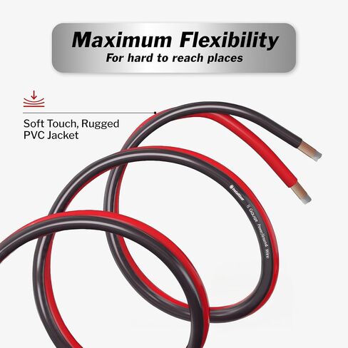 12 Gauge Speaker Wire 100ft - Deoxidized Copper OFC Speaker Wires 12 Gauge - Flexible Wire Cable with Polarity Marking - Soft Touch 12 AWG Wire for Audio, Amp and Home Theater Use - Brown in Saudi Arabia