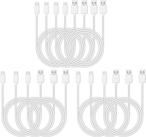 Smays USB C Cable Bulk 10-Pack 3ft، Type C Phone Charger Lot Black in Saudi Arabia