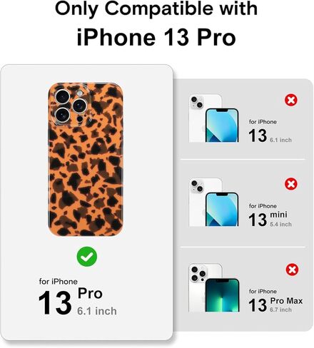 حافظة لهاتف iPhone 17 Pro Max (6.9 بوصة)، تصميم كهرماني أنيق بتصميم سلحفاة الفهد وغطاء بني شفاف مقاوم للصدمات مع طباعة سلحفاة عميقة in Saudi Arabia