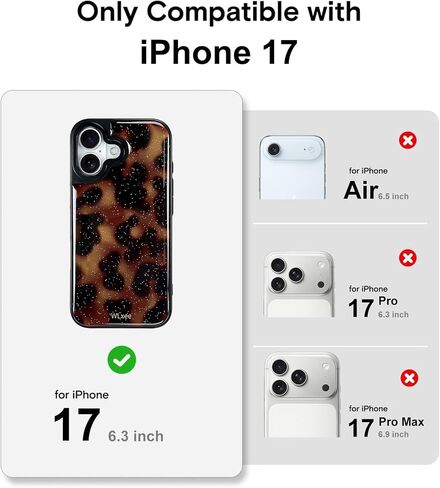 Case for iPhone 17 Pro Max（6.9 inchs）, Stylish Leopard Tortoise Amber Design Slim & Shockproof Translucent Matte Brown Cover with Deep Tortoise Print in Saudi Arabia