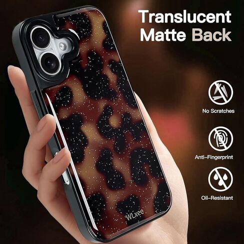 Case for iPhone 17 Pro Max（6.9 inchs）, Stylish Leopard Tortoise Amber Design Slim & Shockproof Translucent Matte Brown Cover with Deep Tortoise Print in Saudi Arabia