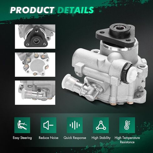 Scitoo Power Steering Pump متوافقة مع A-ODI A4 2002 2003 2004 2005 V6 3.0L ، A4 Quattro 2002 2003 2004 2005 2006 V6 3.0L ، استبدل# 21-134 in Kuwait