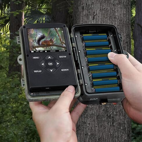 كاميرا HC-808A Trail 1080P/24MP مع رؤية ليلية، زاوية واسعة 120 درجة، مقاومة للماء تعمل بالحركة، كاميرا صيد لمراقبة الحياة البرية in Saudi Arabia