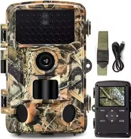 كاميرا HC-808A Trail 1080P/24MP مع رؤية ليلية، زاوية واسعة 120 درجة، مقاومة للماء تعمل بالحركة، كاميرا صيد لمراقبة الحياة البرية in Saudi Arabia