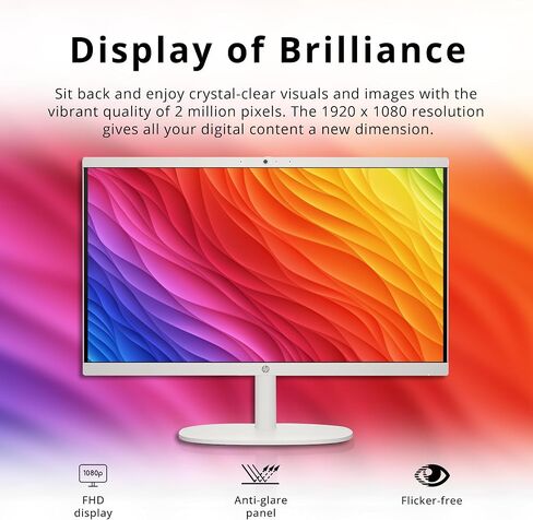 HP 21.5" FHD All-in-One Desktop, Intel Celeron J4025, 16GB RAM, 512GB SSD, WiFi 6, Wired Keyboard, Wired Mouse, Windows 11 Pro, Cashmere White (Renewed) in Saudi Arabia