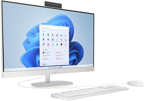 كمبيوتر HP All in One المكتبي مقاس 27 بوصة، مع ترخيص Microsoft Office مدى الحياة، 27 بوصة FHD IPS الكل في واحد، AMD Ryzen 3 7320U، ذاكرة الوصول العشوائي 8 جيجابايت، 512 جيجابايت SSD، Wi-Fi 6، Windows 11 Pro، مع الملحقات in Kuwait