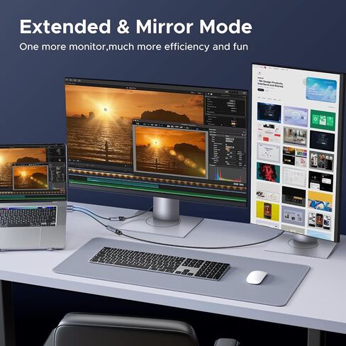 UGREEN 8K@60Hz Display Port to HDMI Adapter, Unidirectional DP 1.4 PC to HDMI 2.1 Screen Male to Female Cable, 4K@240Hz/2K@240Hz with VRR for Desktop, Projector Compatible with AMD, NVIDIA, 0.66FT in Saudi Arabia