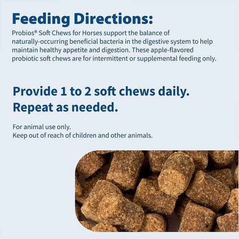 Probios Horse Soft Chews, Apple flavor, Net Weight 1.32 lbs(600 grams) in Saudi Arabia