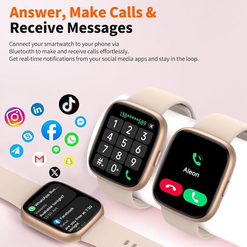 2025 Upgraded Smart Watch Alexa Built-in【1.83" HD Touchscreen】【BT5.3 Call, 100+ Sports Modes & IP68 Waterproof】 Fitness Tracker 24/7 Heart & Sleep Monitor for Android iOS Men Women in Saudi Arabia