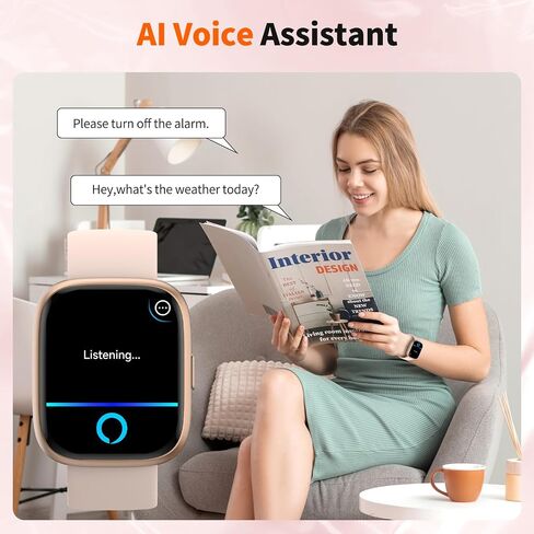 2025 Upgraded Smart Watch Alexa Built-in【1.83" HD Touchscreen】【BT5.3 Call, 100+ Sports Modes & IP68 Waterproof】 Fitness Tracker 24/7 Heart & Sleep Monitor for Android iOS Men Women in Saudi Arabia