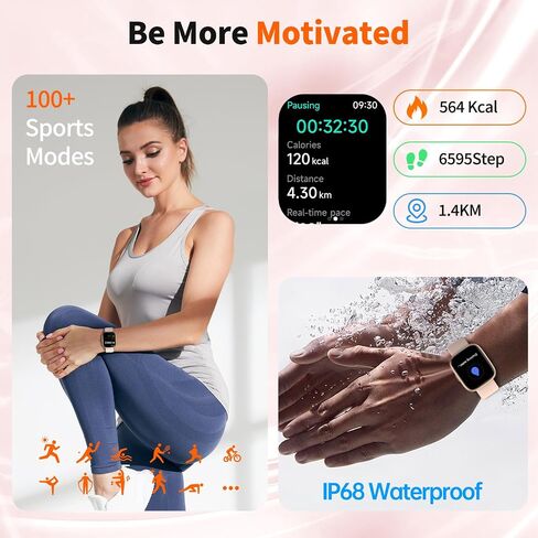 2025 Upgraded Smart Watch Alexa Built-in【1.83" HD Touchscreen】【BT5.3 Call, 100+ Sports Modes & IP68 Waterproof】 Fitness Tracker 24/7 Heart & Sleep Monitor for Android iOS Men Women in Saudi Arabia