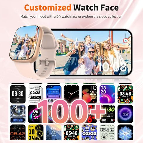 2025 Upgraded Smart Watch Alexa Built-in【1.83" HD Touchscreen】【BT5.3 Call, 100+ Sports Modes & IP68 Waterproof】 Fitness Tracker 24/7 Heart & Sleep Monitor for Android iOS Men Women in Saudi Arabia