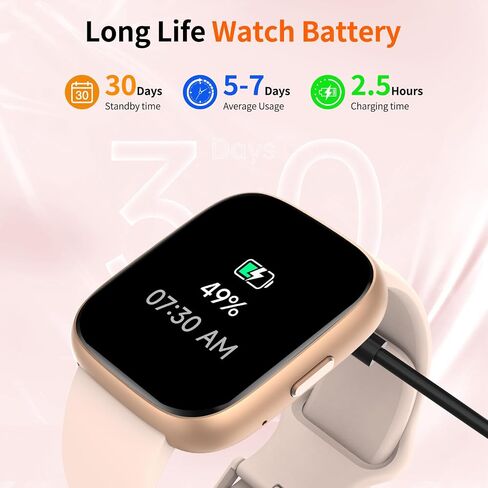 2025 Upgraded Smart Watch Alexa Built-in【1.83" HD Touchscreen】【BT5.3 Call, 100+ Sports Modes & IP68 Waterproof】 Fitness Tracker 24/7 Heart & Sleep Monitor for Android iOS Men Women in Saudi Arabia