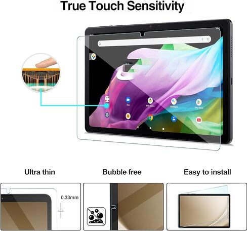واقي شاشة من الزجاج المقسى متوافق مع جهاز Acer Iconia Tab P10 (10.4 بوصة) عالي الدقة وصلابة 9H مضادة للخدش وخالية من الفقاعات الحساسة لجهاز Acer Iconia Tab P10-2 قطعة in Saudi Arabia